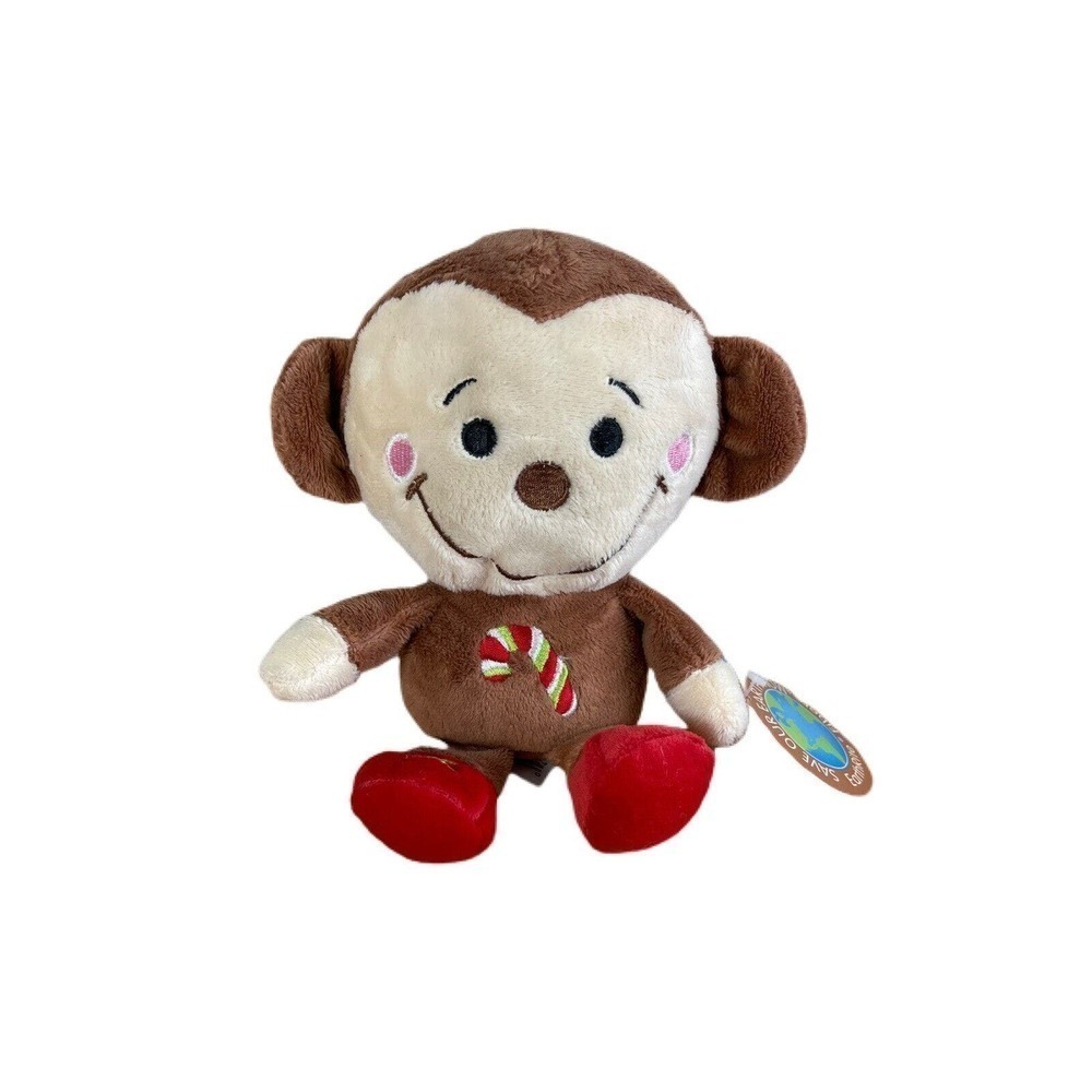 Dan Dee Monkey Boy Plush Stuffed Animal Christmas Holiday 8" Brand New